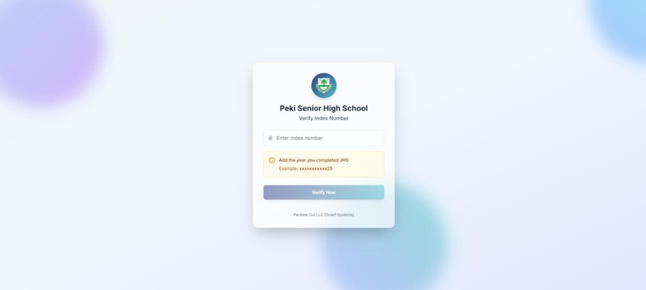 Peki Senior High School Portal screenshot 2